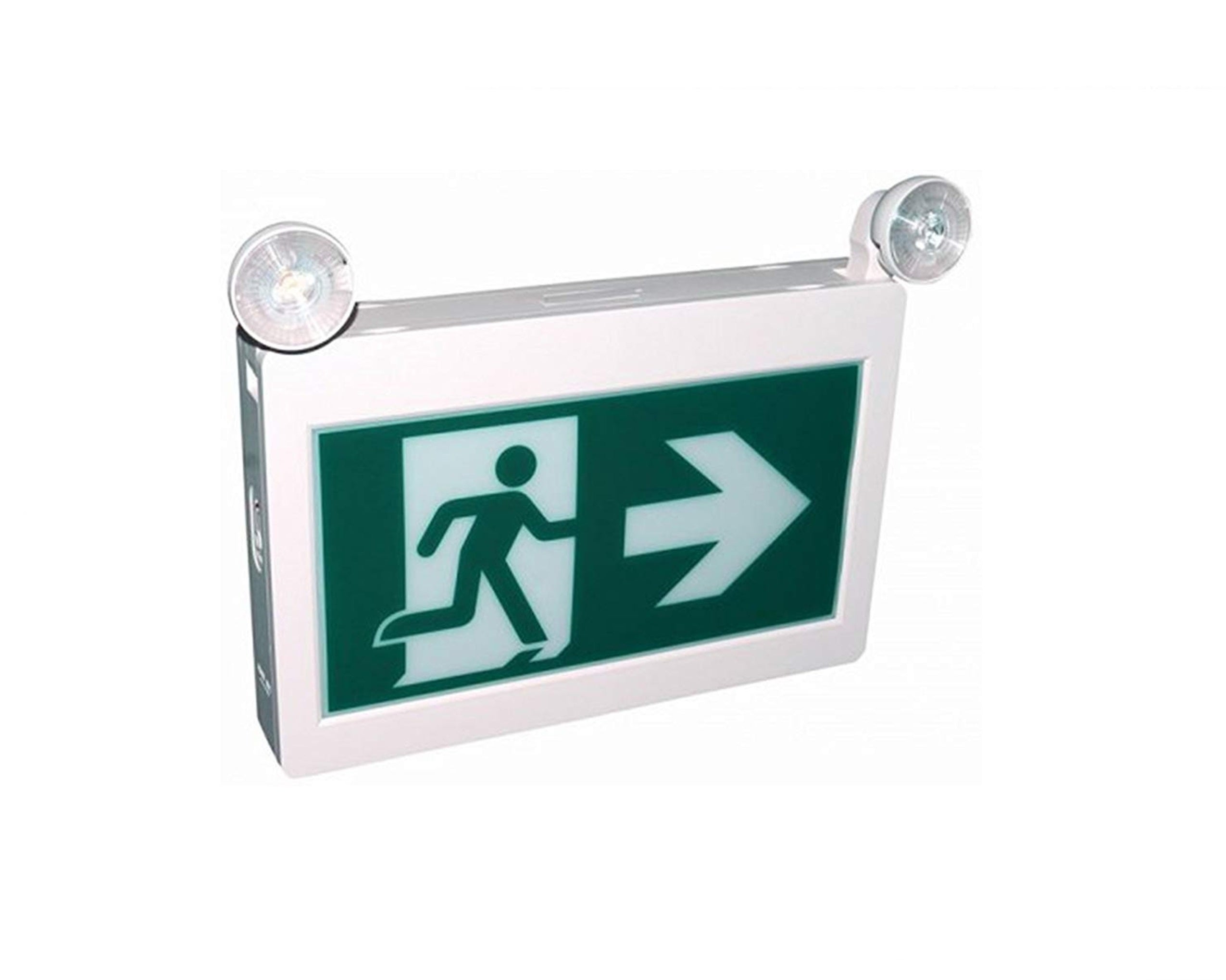 running man exit sign combo