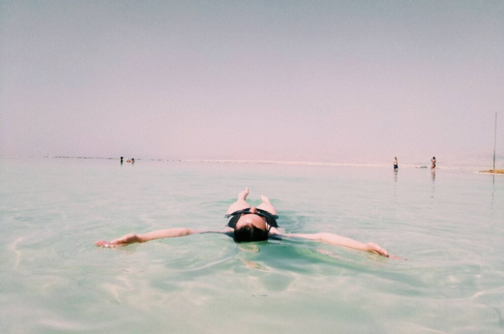 Floating in the Dead Sea