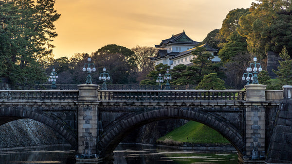 Japanese Imperial Palace at dawn