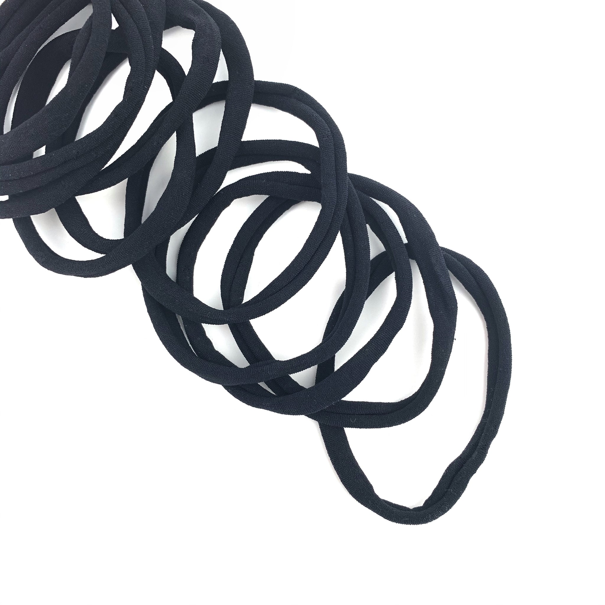 black nylon headbands