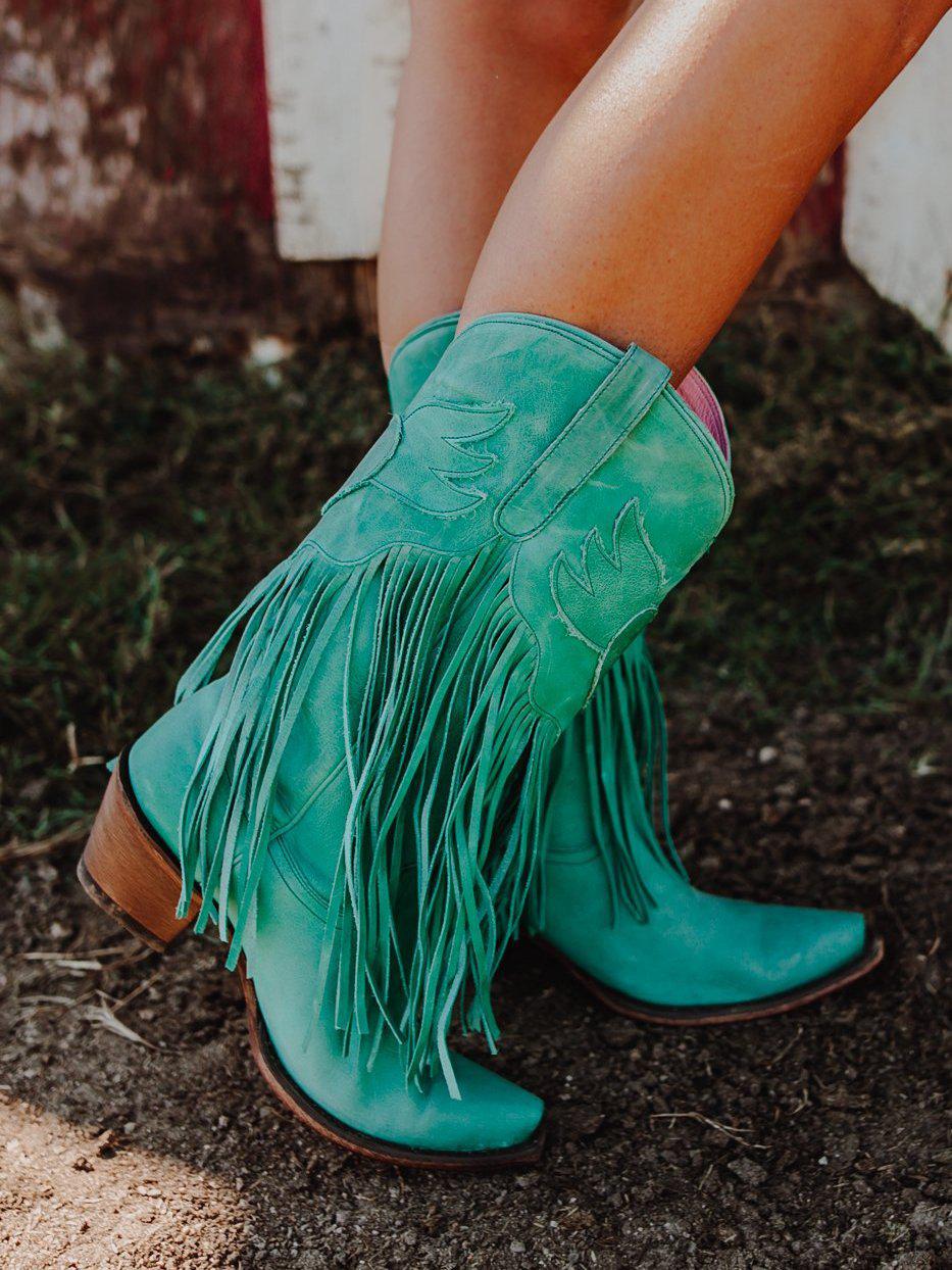 lane turquoise boots