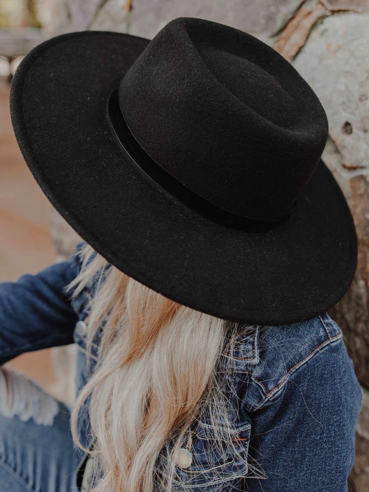 Nashville Wide Brim Hat - Black | Southern Fried Chics