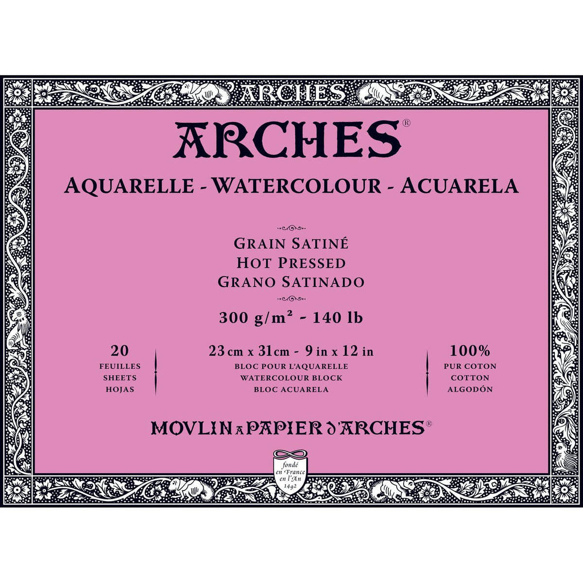 Arches Watercolor Block 140lb Cold Press 8x10 - Wet Paint Artists