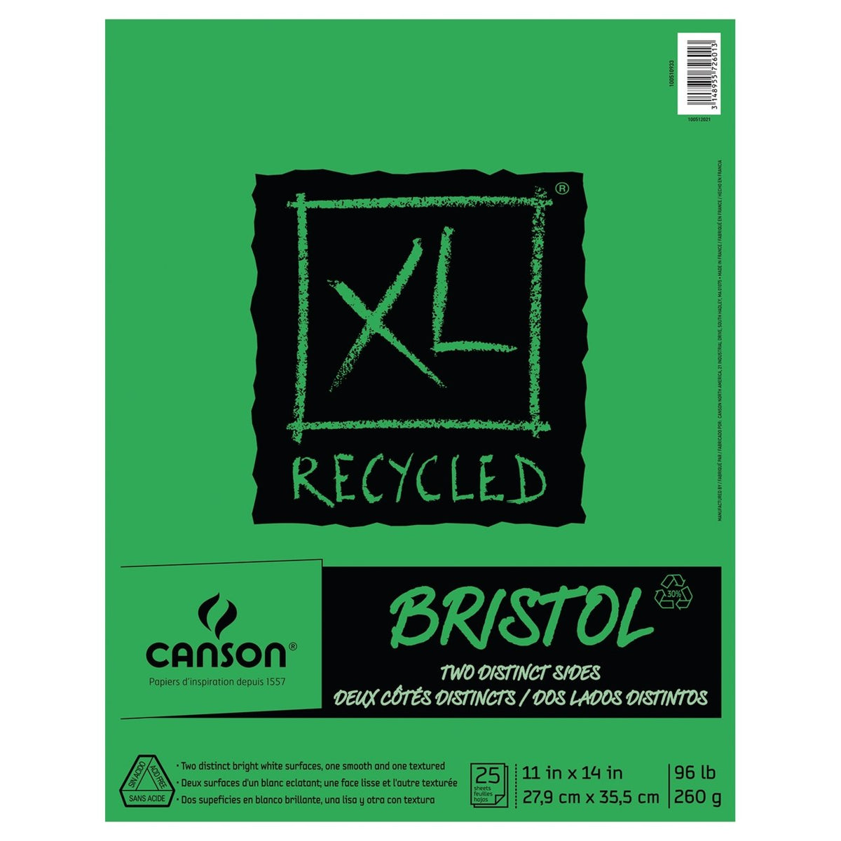 Canson XL Bristol Pad, 7 inch x 10 inch, Smooth