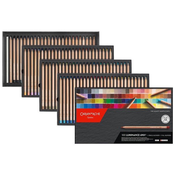 Caran D'Ache : Luminance 6901 : Color Pencil : Set Of 76 : Includes 2 Full  Blenders