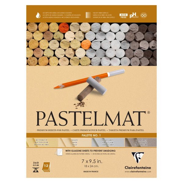 Pastelmat Sheet - Light Grey, 24 x 32 cm (Pack of 5)