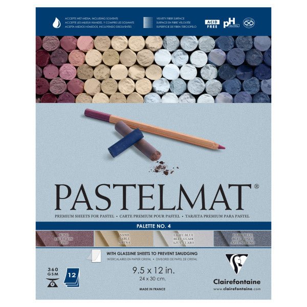 Pastel Premier Sanded Pastel Paper, 9 x 12 Inches, Medium Grit, White