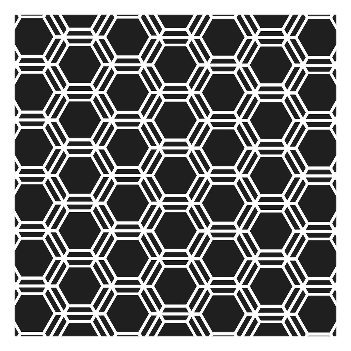 Crafter's Workshop Template 6X6-Wonky Honeycomb