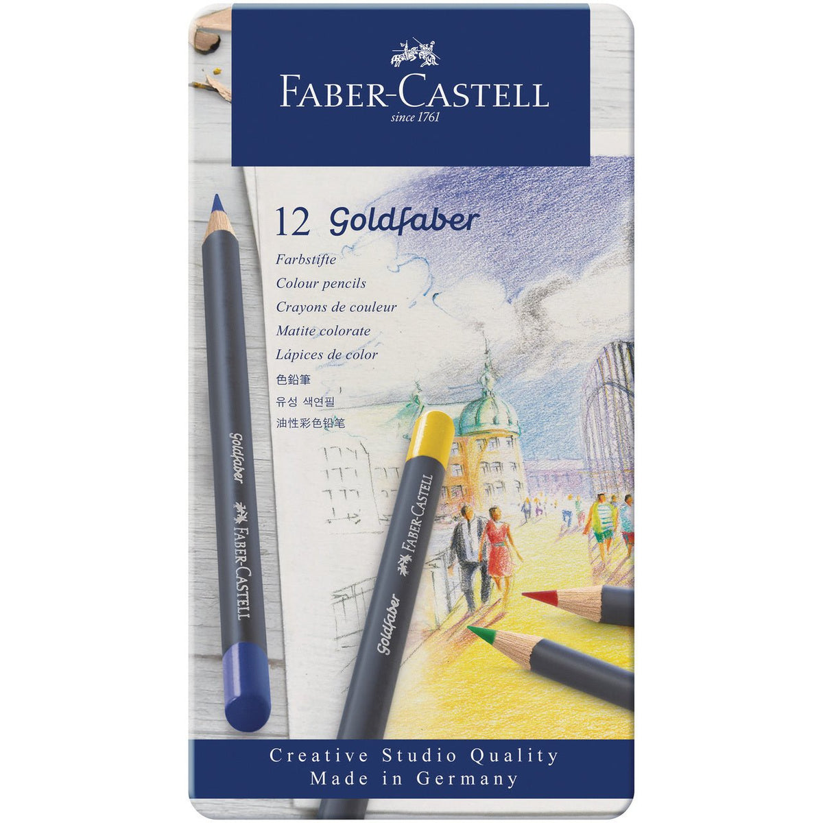  Faber-Castel FC112112 Pitt Pastel Pencils in A Metal