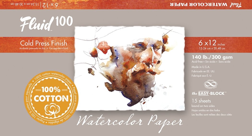 Aquabee 100 Cotton Rag Acid- Cold Press Watercolor Paper 140 LB 6 X 9 in  for sale online