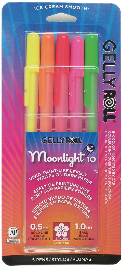 Sakura Gelly Roll Moonlight Pen Set, Fine, 10-Colors 
