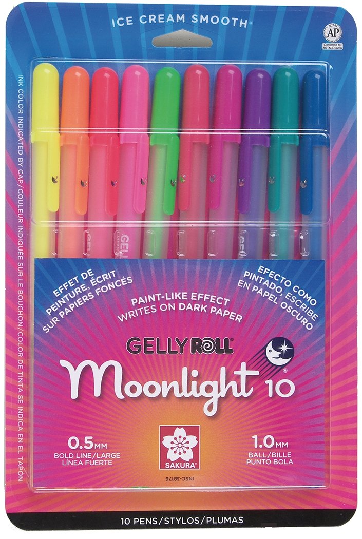 Sakura Gelly Roll Moonlight Pen Set, Fine, 5-Colors, Twilight