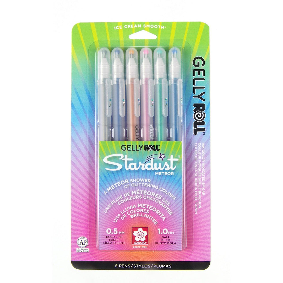 Sakura Gelly Roll Stardust Gel Pen, Silver-Star