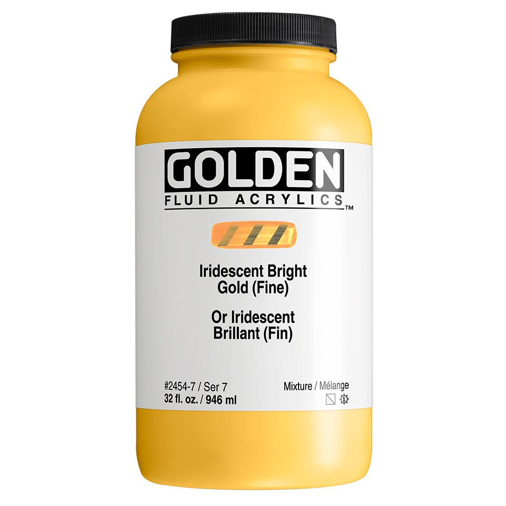 Golden Fluid Acrylic Iridescent Gold Deep (Fine) 16 oz