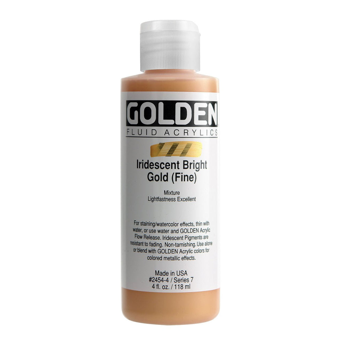 Golden Fluid Acrylic Iridescent Silver (Fine) 1 oz