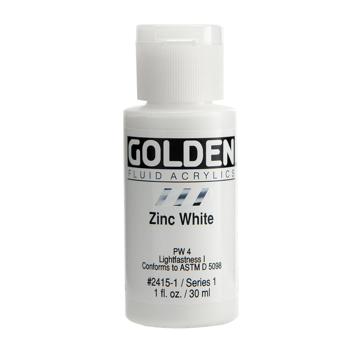 Golden Fluid Acrylic - Zinc White 16 oz.
