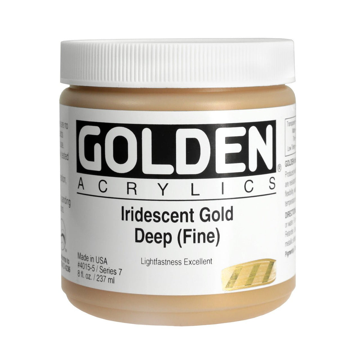 Golden Heavy Body Acrylic Iridescent Gold (Fine) 8 oz