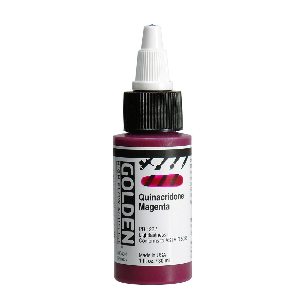 Golden High Flow Acrylics 1 oz Medium Magenta