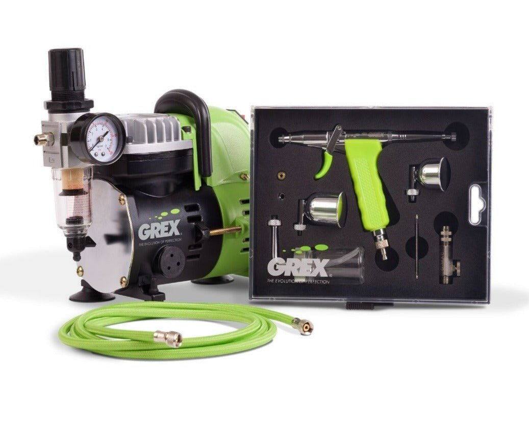 Grex GCK03 Airbrush Combo Kit with Tritium.TG3 Airbrush, AC1810-A Compressor