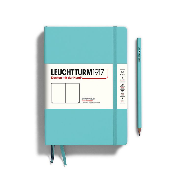 Leuchtturm1917 A5 Medium Hardcover Plain Notebook - Navy