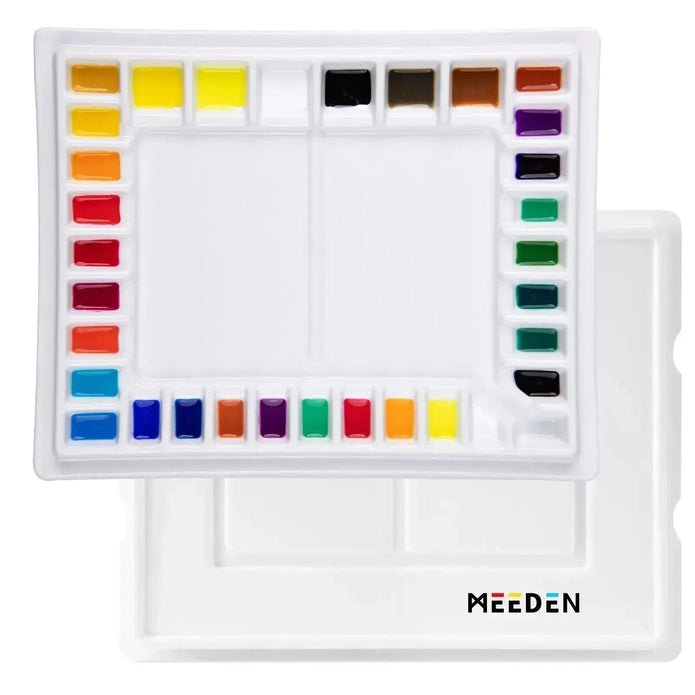 MEEDEN 14-Well Ceramic Watercolor Palette - MEEDEN Art