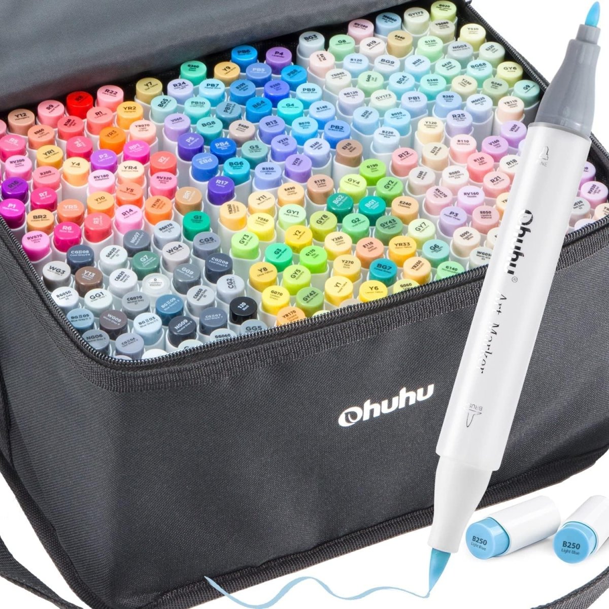 Ohuhu Maui 60 Colors Dual Tips Water Based Art Markers ,Brush & Fineli –  ohuhu