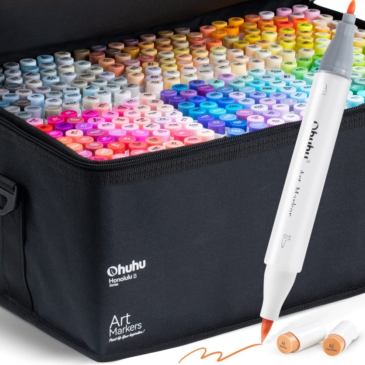 48 Prismacolor Markers Brush Tip and Fine Tip Double-ended Art Markers Set  of 48 W/travel Carrying Case 