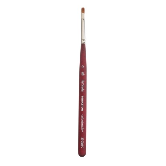 Princeton Velvetouch Series 3950 Paint Brush for Acrylic Oil and Watercolor  Angle Shader 1/2 Inch