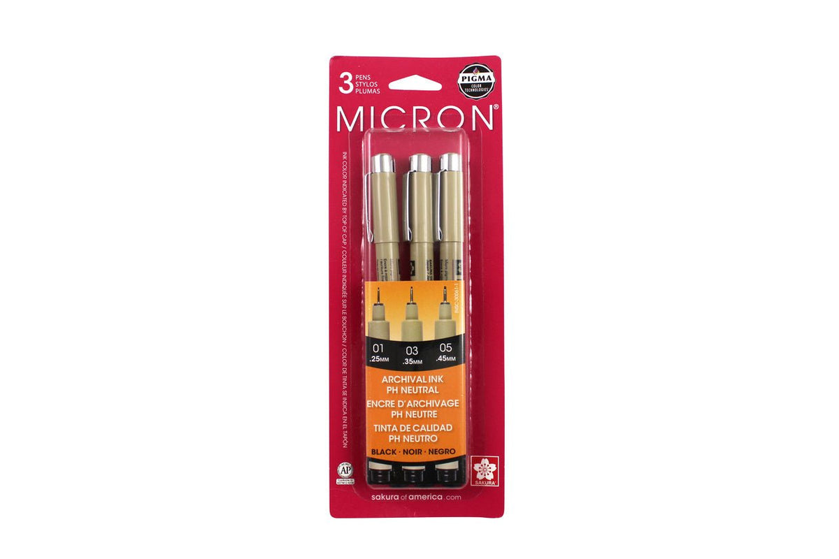 Micron Pigma 6 Pen Set Black