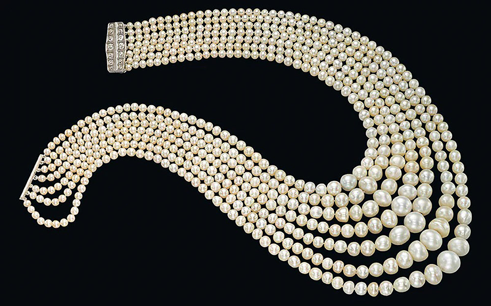 Top 10 Most Expensive Pearls Ever Sold: Seven Strand Festoon Necklace