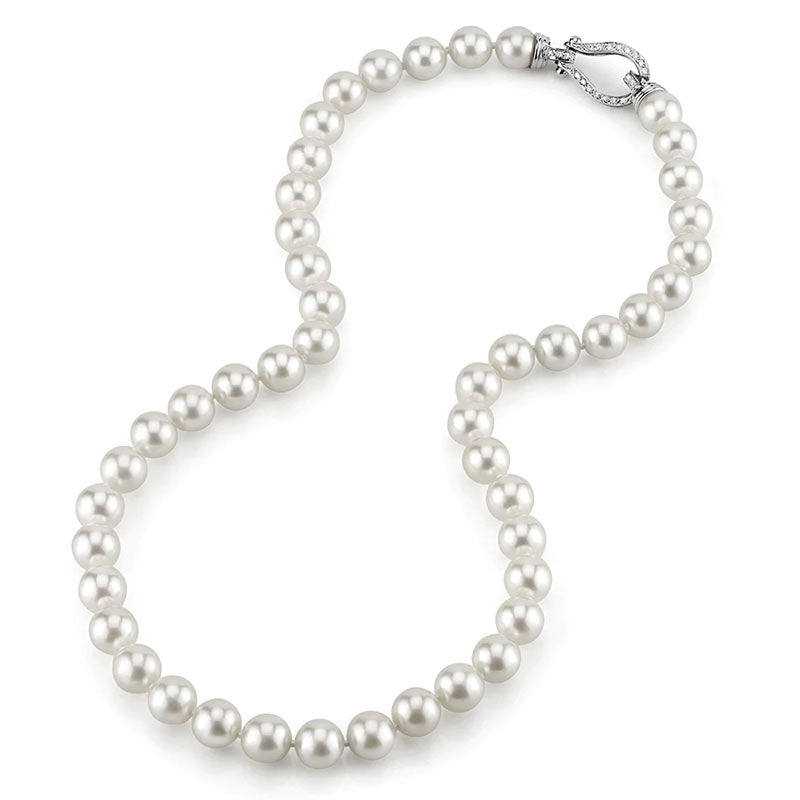 Pure Pearls Weekly Product Spotlight: White Japanese Hanadama Akoya Pearl Necklace, 8.5-9.0mm