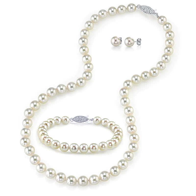 Weekly Featured Product Spotlight: Akoya Pearl Jewelry Set 8.0-8.5mm
