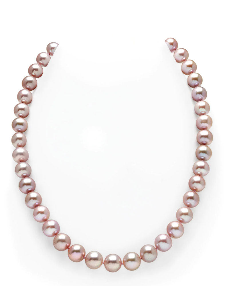 Pink Freshwater Pearl Necklace, 9.5-10.0mm