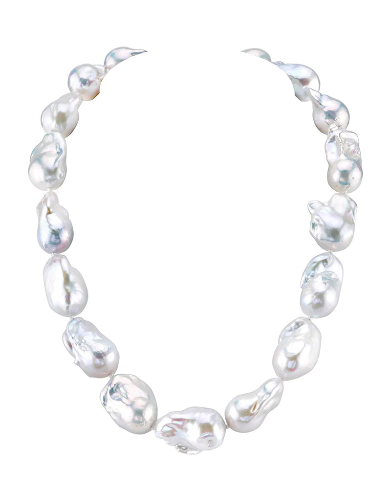 Pure Pearls Spotlight: Large White Freshwater Baroque Pearl Necklace