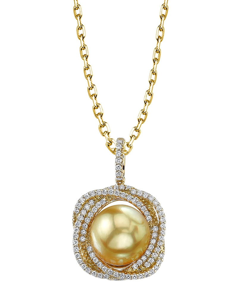 Pure Pearls Weekly Product Spotlight: Golden South Sea Pearl and Diamond Orion Pendant