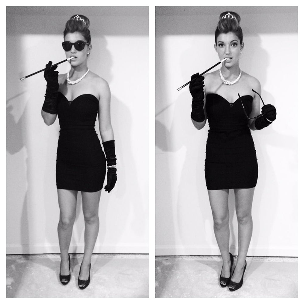 Holly Golightly Costume with Pearl Necklace