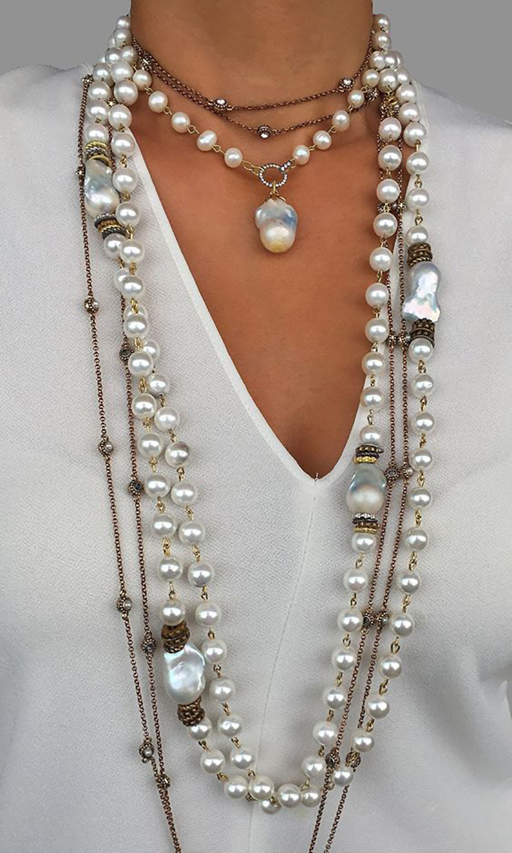 How to Wear a Pearl Rope Freshwater Pearl Edition