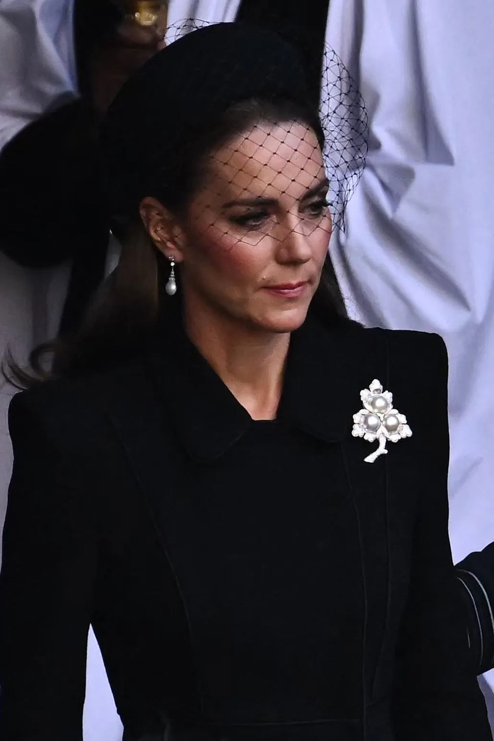 Kate Middleton Pearl Jewelry Queen's Funeral