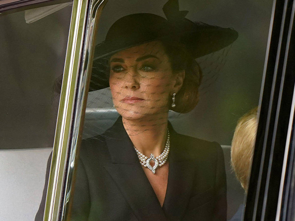 Kate Middleton Pearl Jewelry Queen's Funeral