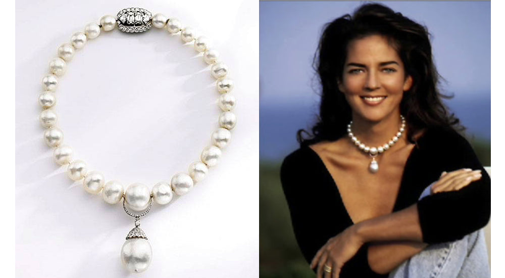 Top Ten Most Expensive Pearls Ever Sold: Kelly Klein Wearing Duchess of Windsor Pearl Necklace