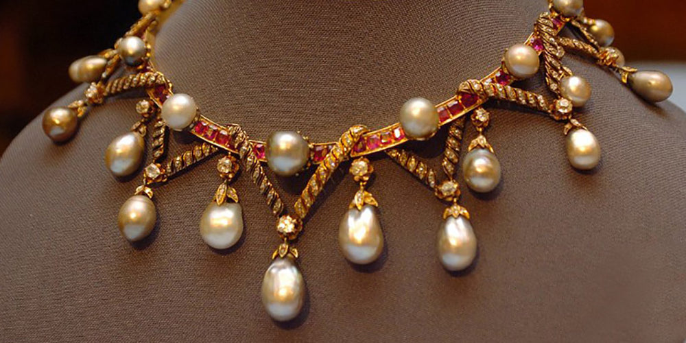Marie Antoinette Grey Pearls Necklace Elizabeth Sutherland
