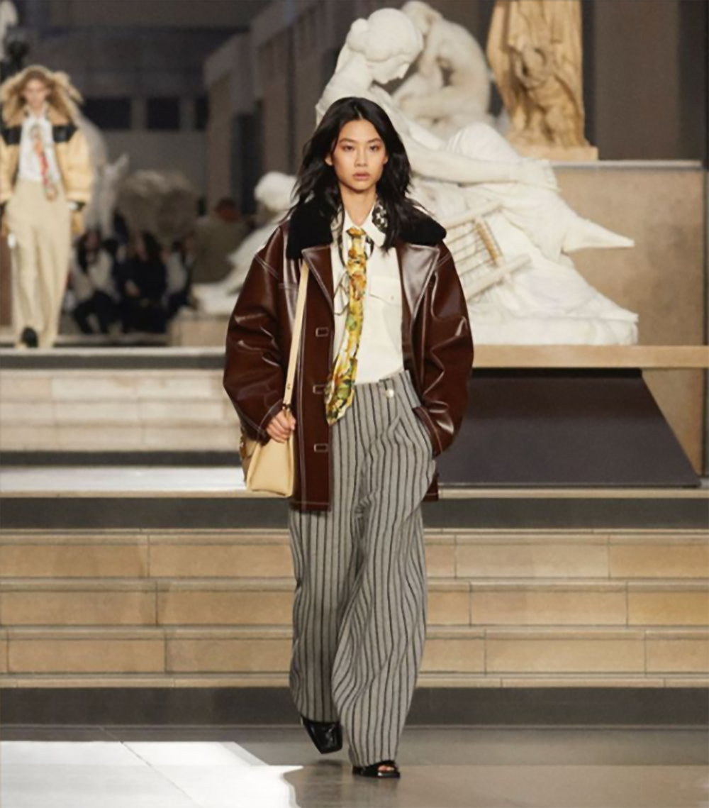 Fall 2022 Pearl Jewelry Fashion Trends: Pearl Button Trousers by Louis Vuitton