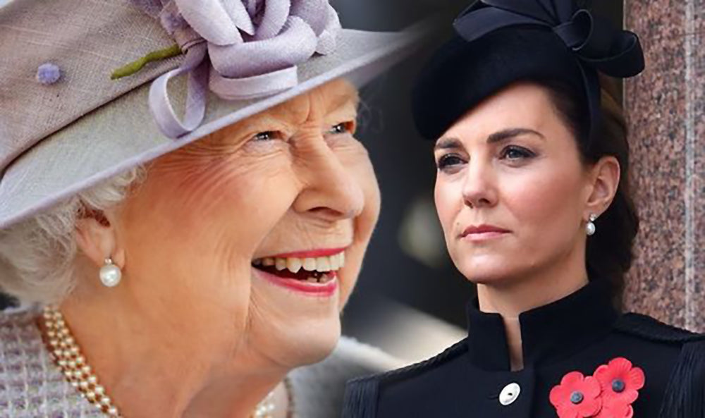 Kate Middleton Queen Elizabeth Pearl and Diamond Earrings