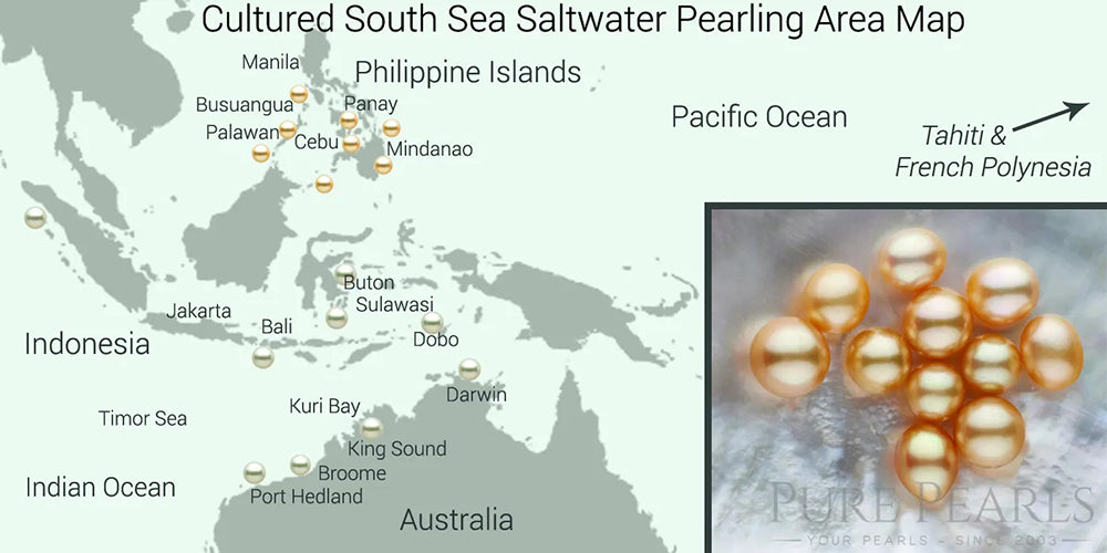 Map of South Sea Pearl Farms