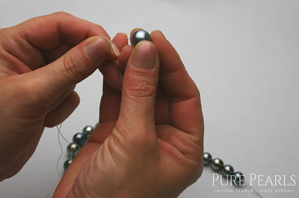 Stringing a Pearl Necklace