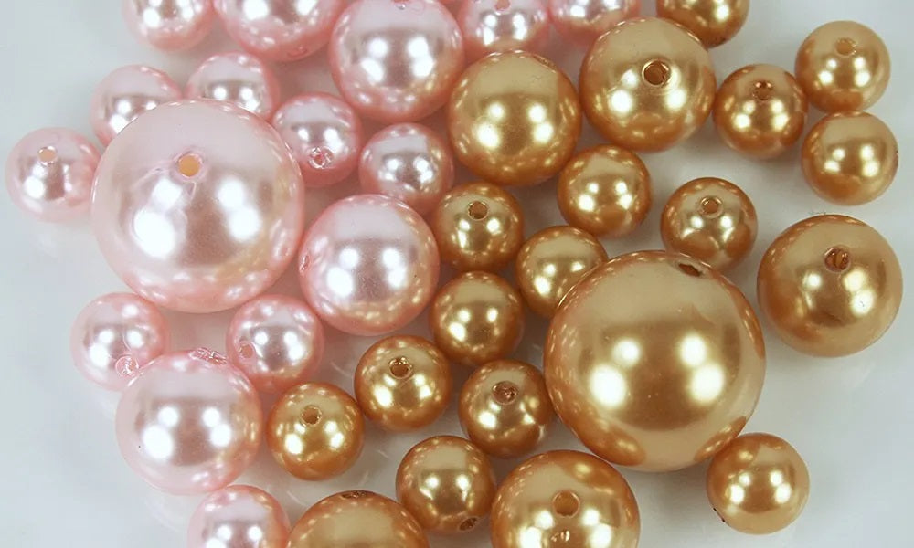 Colored Swarovski Pearls with stringing holes showing