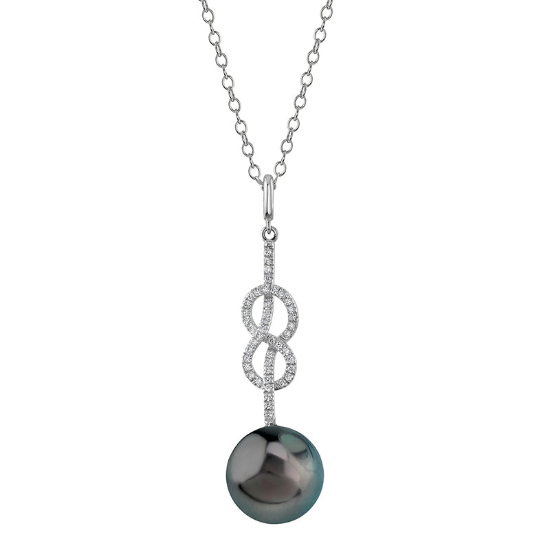 Pure Pearls Weekly Product Spotlight: Tahitian South Sea Pearl & Diamond Levana Infinity Pendant
