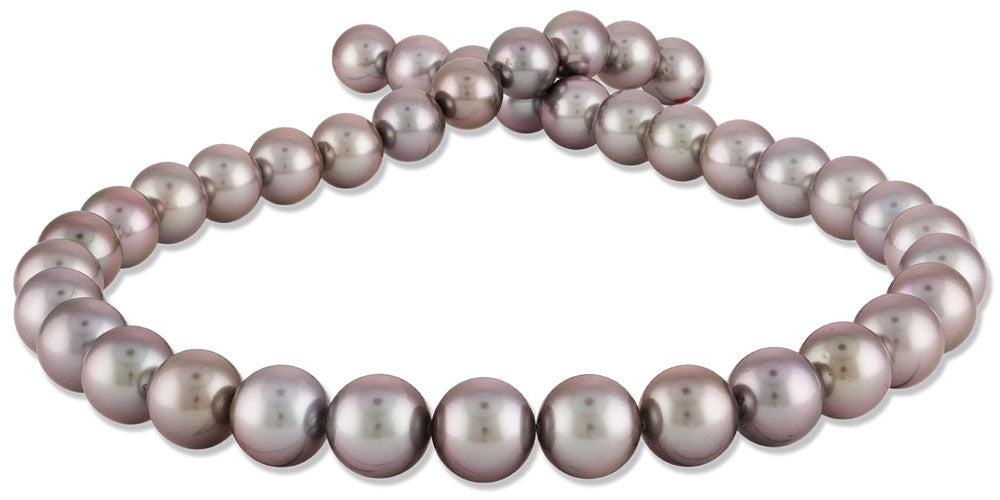 TRN-7914-PURE - Silver and Rose Tahitian Pearl Necklace