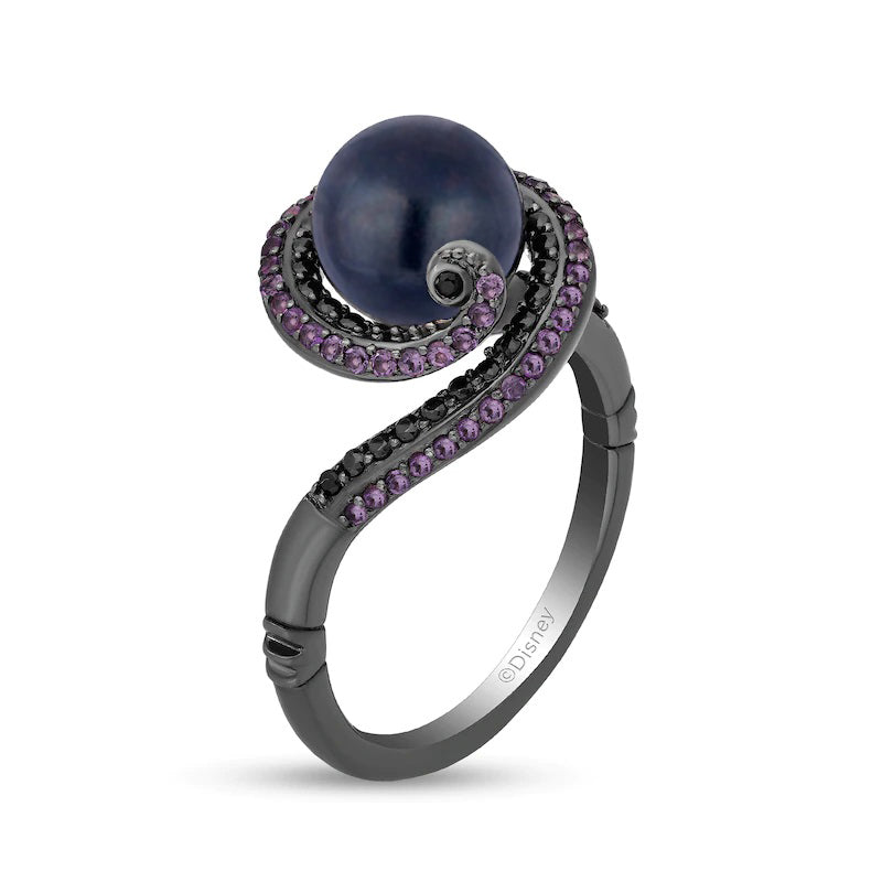 Black Tahitian Pearl Ring by Rosario Garcia (Diamond, Gold & Pearl Ring) |  Artful Home