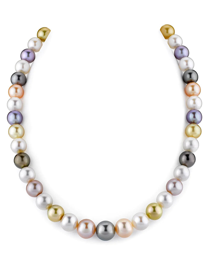 Weekly Pearl Jewelry Product Spotlight: Multi-Color Tahitian, South Sea & Freshwater Pearl Necklace, 9.0-11.0mm - AAA Quality